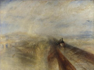 Lluvia, vapor y velocidad en el paisaje del Great Western Railway Turner Pinturas al óleo